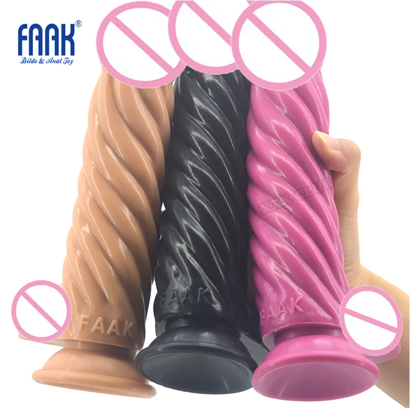 FAAK 20 1x5 см Силиконовые винтовые гигантские фаллоимитаторы с сильной присоской