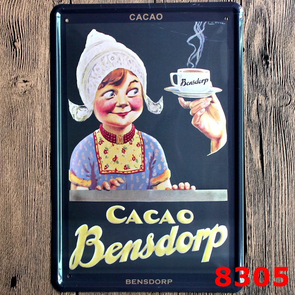 Европа ретро кофе олова живопись завод прямых продаж цена в баре декоративные