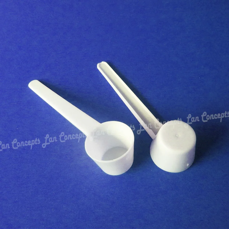 5g / 9ML Plastic Measuring Scoop 5 gram Food Grade PP Flat Spoon for medical milk powder liquid - white 1000pcs/lot wholesale