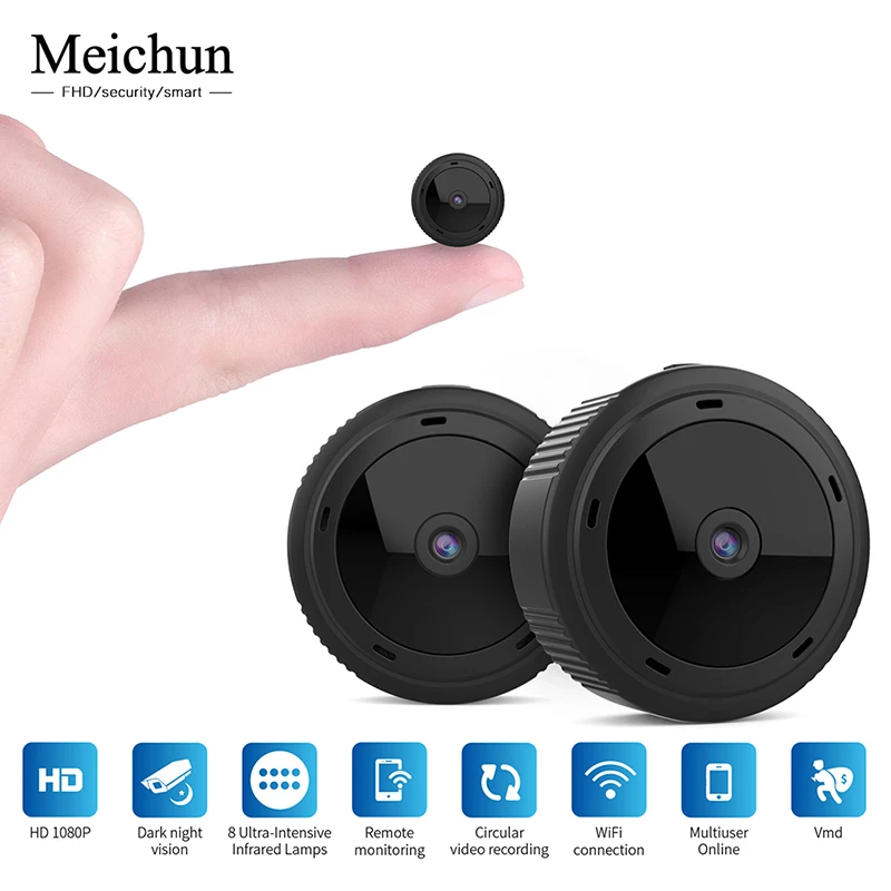 Meichun мини камера wifi 2MP 1080 P сенсор портативная безопасности маленькая секретная