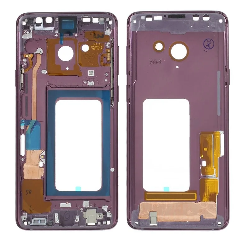 

Для Samsung Galaxy S9 Plus S9 + SM-G965F черный/синий/серый/золотой/фиолетовый цвет задняя рамка панель Корпус средний чехол