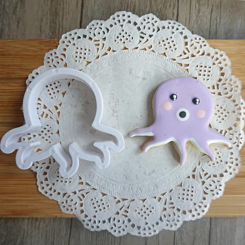 DIY Инструменты для выпечки fondant (сахарная) Пластиковая форма печенья прессформы