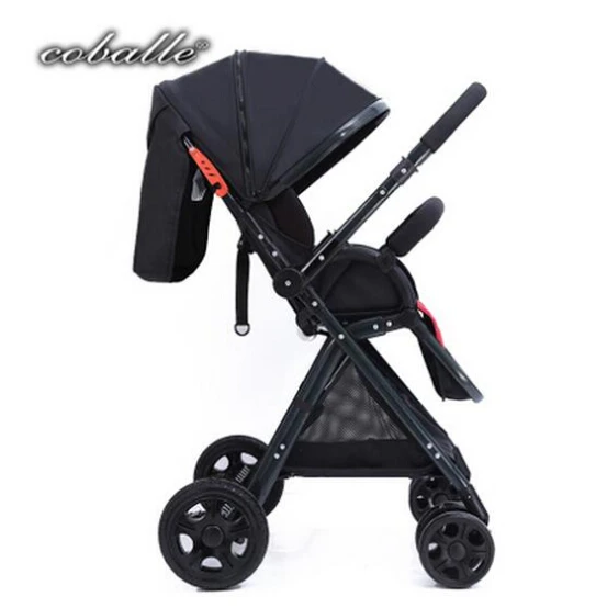 Linen black Светильник для детской коляски, Складной автомобильный зонт, может лежать, ультра-светильник, портативный на самолете, переносная прогулочная коляска для младенцев - Цвет: Linen black