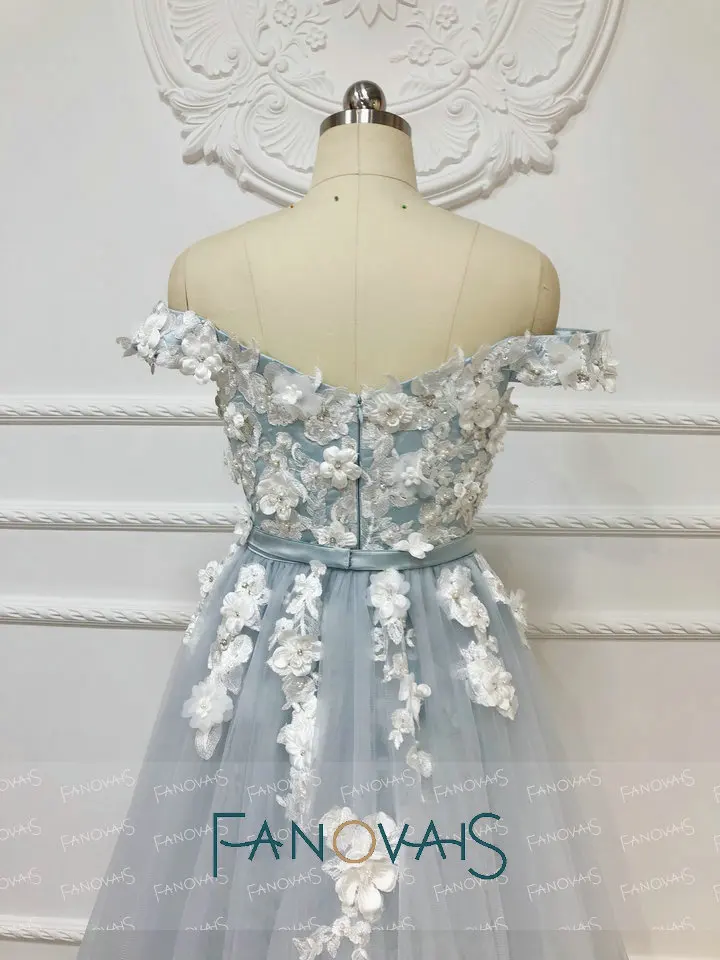 &quotСеро-синие вечерние платья со съемным шлейфом 2019 Vestidos De Fiesta длинные вечернее
