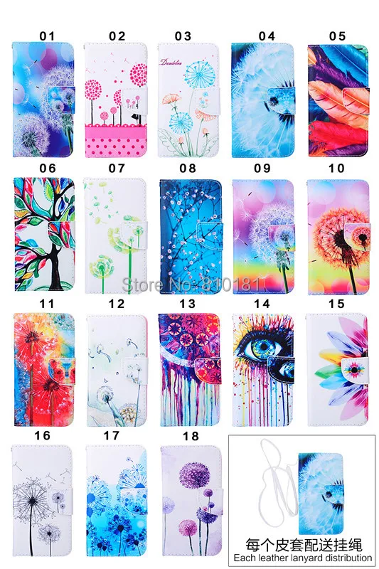 

100pcs/lot New Oil painting Wallet Leather PU Case with stand For Samsung Galaxy A5 A500F A5000
