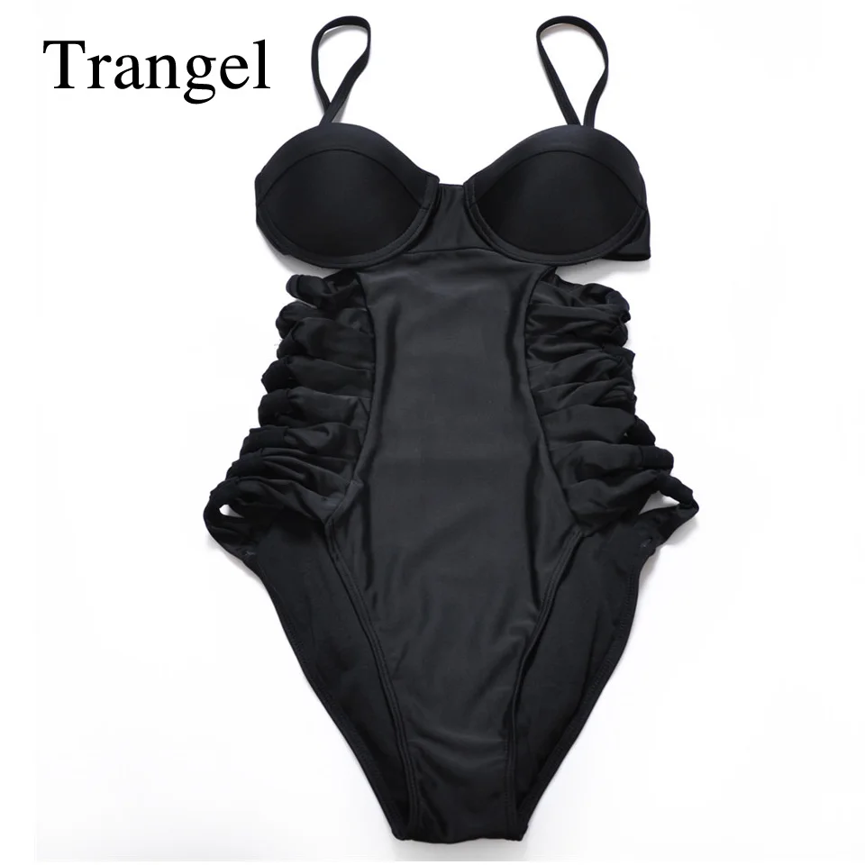 Женский купальный костюм Trangel однотонный с пуш-ап бикини для женщин 2019 | Женская