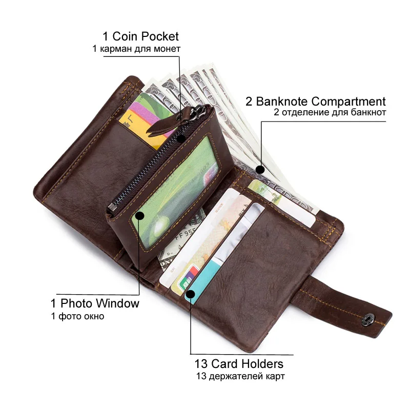 Betiteto Brand Genuine Leather Men Wallet Male Coin Purse Smart Walet Carteras Mini Kashelek Money Bag Portomonee Cuzdan | Багаж и сумки