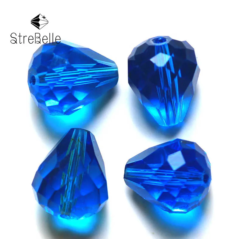 StreBelle 8x6 мм 100 шт. хрустальные бусины в форме капли модные ювелирные изделия серьги