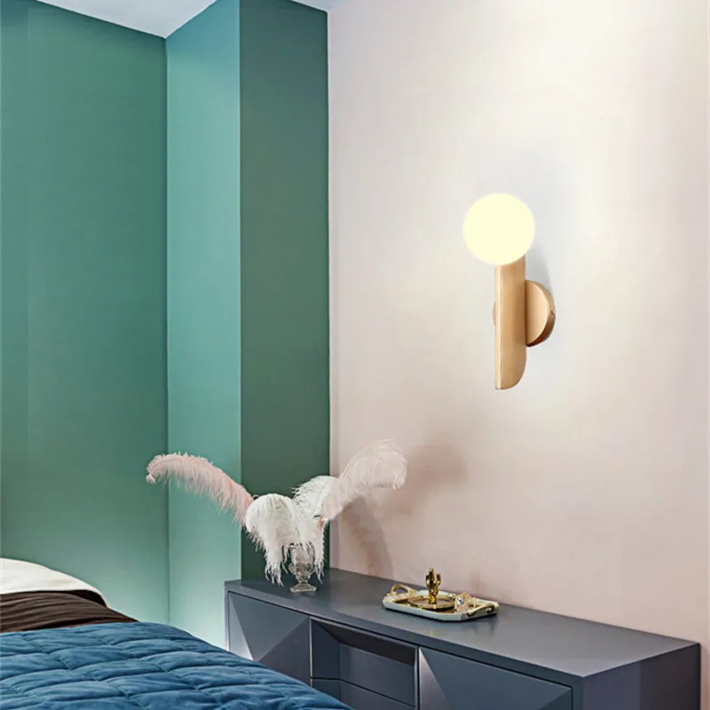 Ретро латунный металлический прикроватный светодиодный настенный светильник