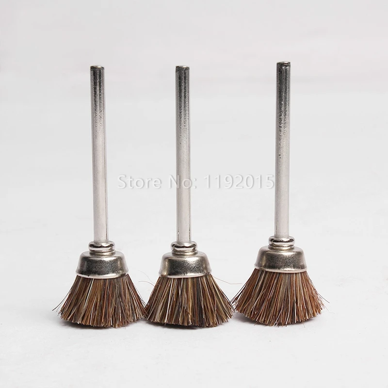 ZtDpLsd 6 шт. аксессуары для Dremel 3 мм хвостовик плоские нейлоновые щетиновые колеса