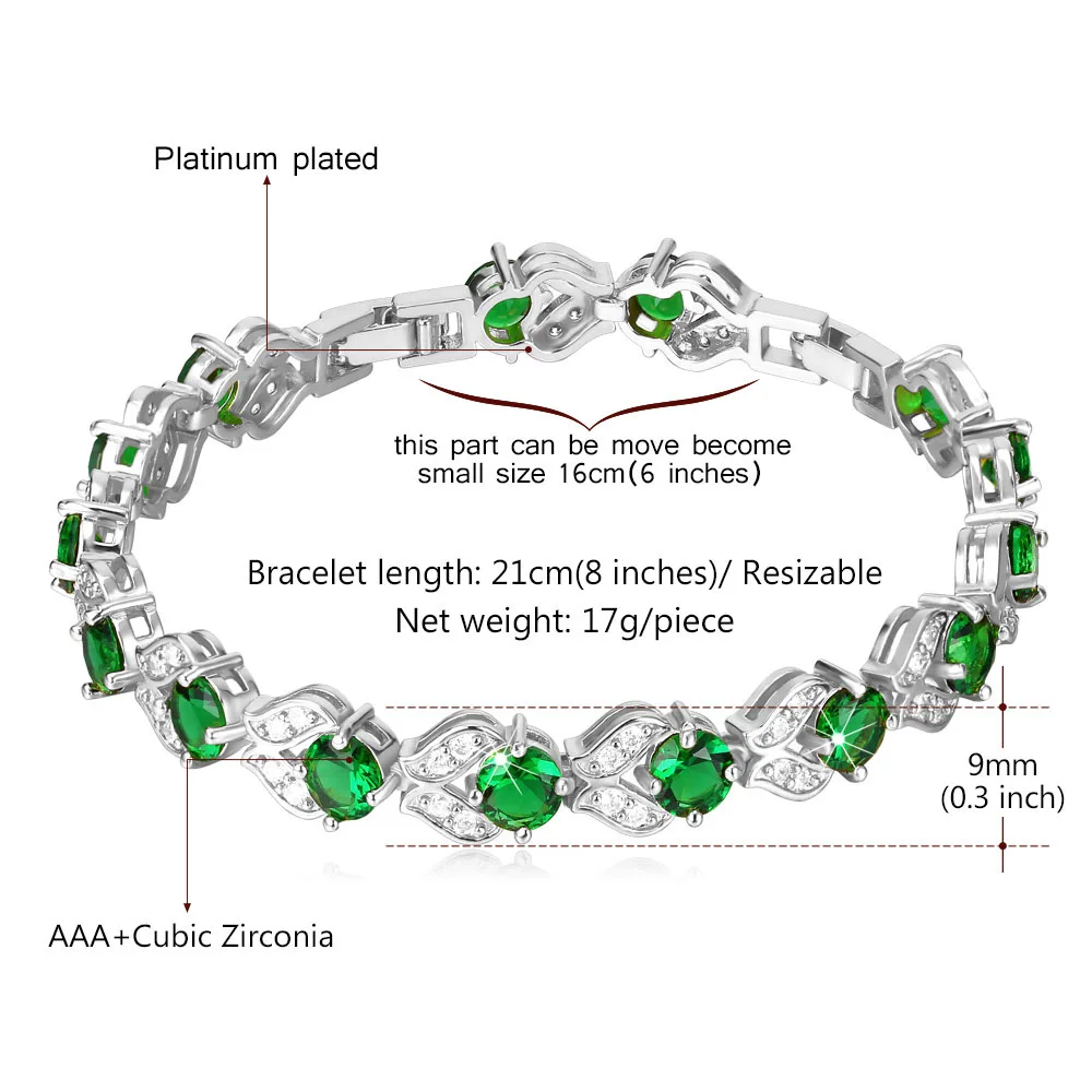 

Kpop Luxury Crystal Bracelets for Women Fashion Jewelry Gold/Silver Color AAA+Cubic Zirconia Charm Bracelets H987