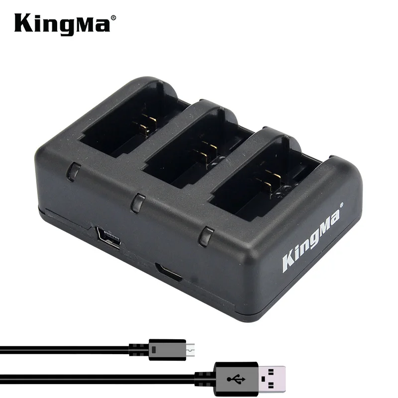 KingMa FOR gopro hero4 3+ 3 3-Channel charger for GoPro HERO4 AHDBT-401 HD HERO3+ HERO3 AHDBT-201 AHDBT-301 AHDBT-302 | Электроника