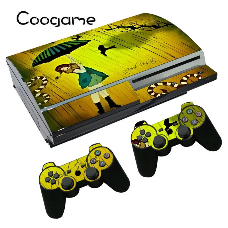 5 стилей сексуальная девушка мультфильм наклейки для Sony PS3 Fat консоли зонтик