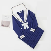 japanese school uniform for girls sailor topstieskirt navy style students clothes for girl plus size lala cheerleader clothing