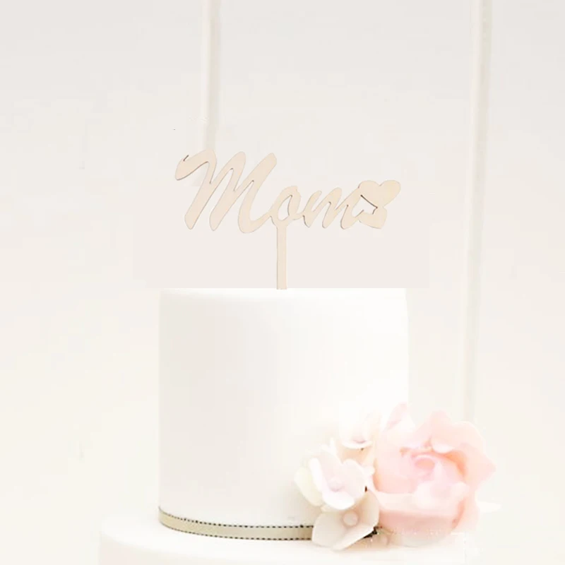 Топпер для торта Mother'day. Желаю Всей матери счастливого дня рождения. Лучший торт