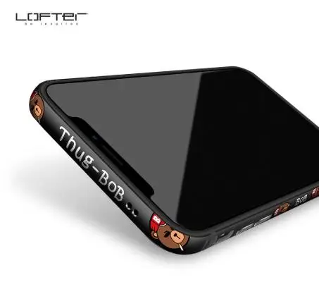 Lofter классный металлический бампер для телефона iPhone XS XR чехол s Max с мультяшным