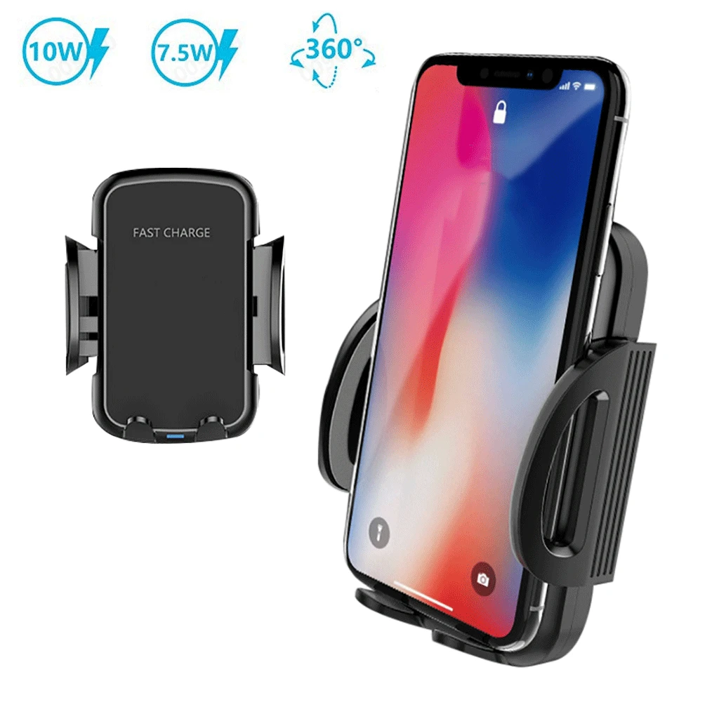 Беспроводное зарядное устройство Qi для iPhone XS Max X XR 8 автомобильный держатель