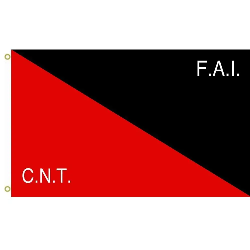 CNT FAI Rossonera utilizzata dalla confederacion Насьональ de los трудящихся ФЕДЕРАСЬОНЕ anarquista iberica