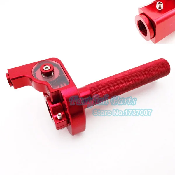 Красный CNC дроссельная заслонка в сборе для CR 80cc 85cc 125cc 250cc 500cc запчасти кроссовых
