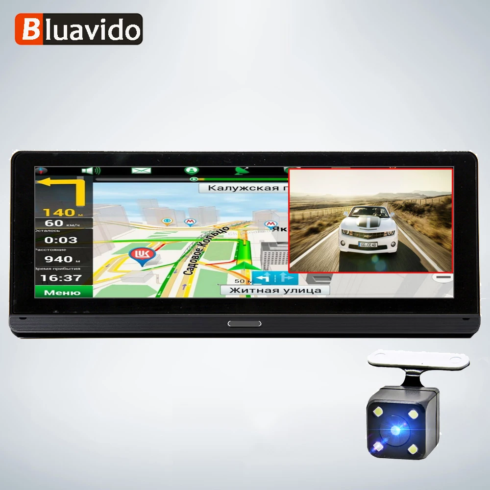 Bluavido 8 &quot4G Android gps навигация ADAS Full HD 1080P Автомобильный видеорегистратор камера WiFi