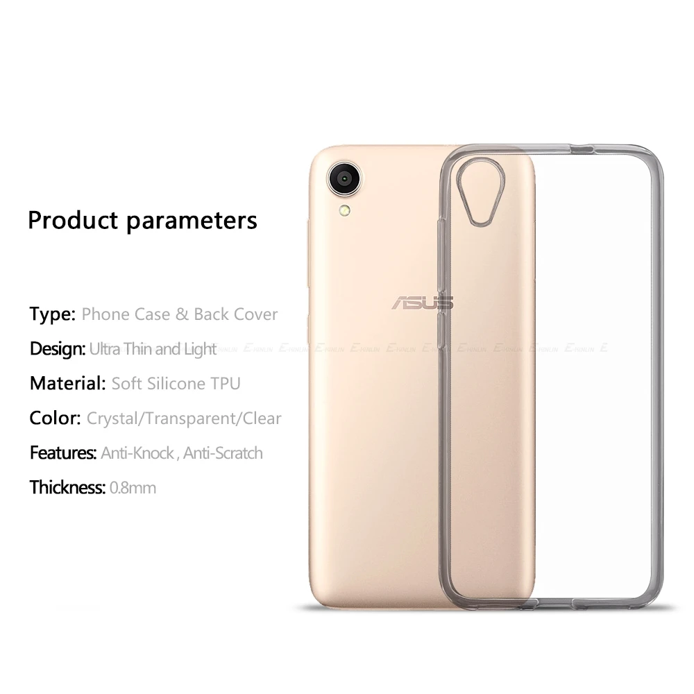 Силиконовый ультратонкий прозрачный мягкий защитный чехол для Asus ZenFone Live L1 ZB501KL