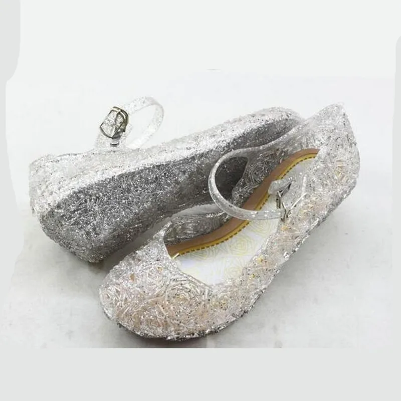 Обувь принцессы для девочек с голубыми кристаллами обувь костюмированной