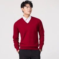 man pullovers winter new fashion vneck sweater hot sale wool knitted jumpers male woolen clothes standard tops