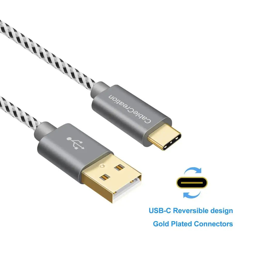 USB C to A Cable[3-Pack] CableCreation 4ft Type 2.0 Cord with 56K Pull-up Resistor Compatible Galaxy S9/S8 etc |