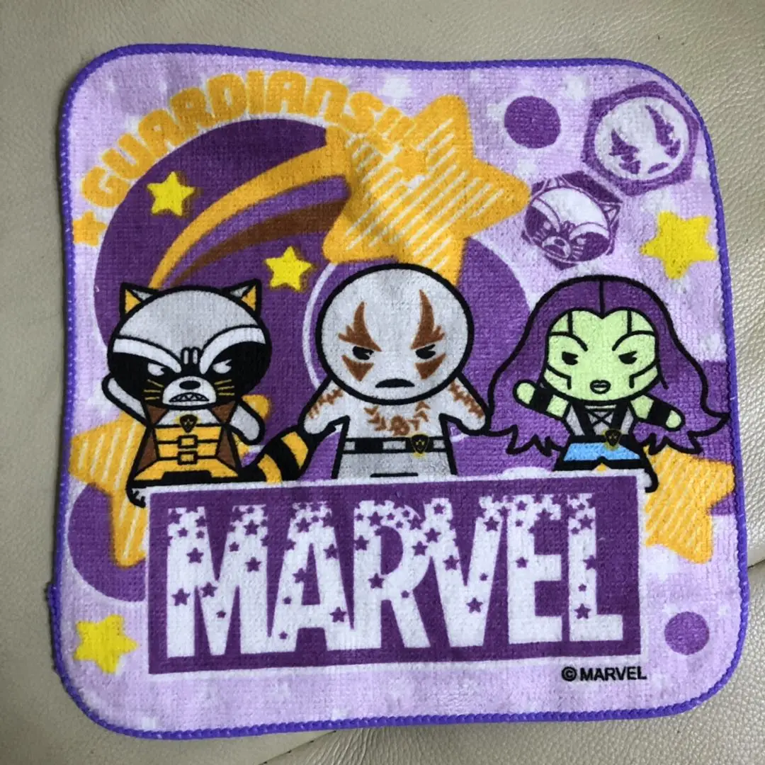 Marvel/хлопковое газовое квадратное полотенце, платок, ручное полотенце, полотенце с героем мультфильма для детей, для мальчиков и девочек, водопоглощающее полотенце для лица, мини