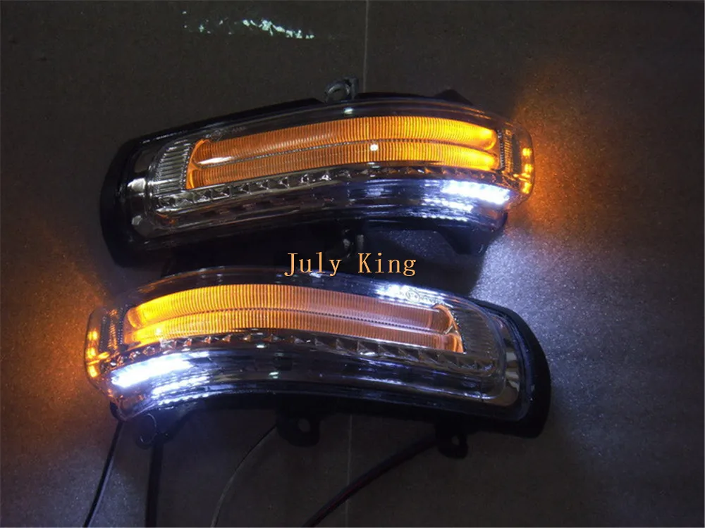 July King светодиодный чехол для зеркала заднего вида для Toyota Camry Corolla Axio Auris Vios; Белый DRL+ боковые поворотники+ наземная лампа