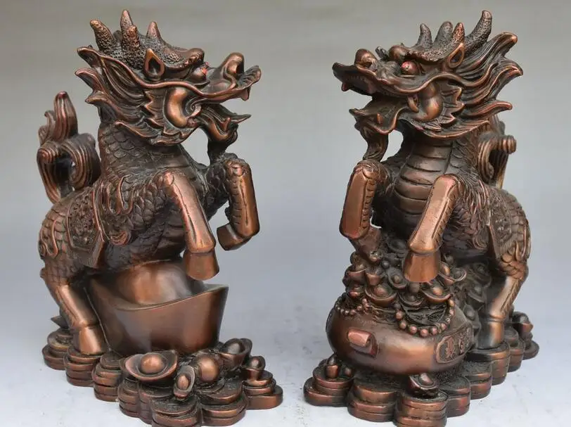 9 "Китайский Белоснежный мрамор из бронзовая фигурка для привлечения богатства