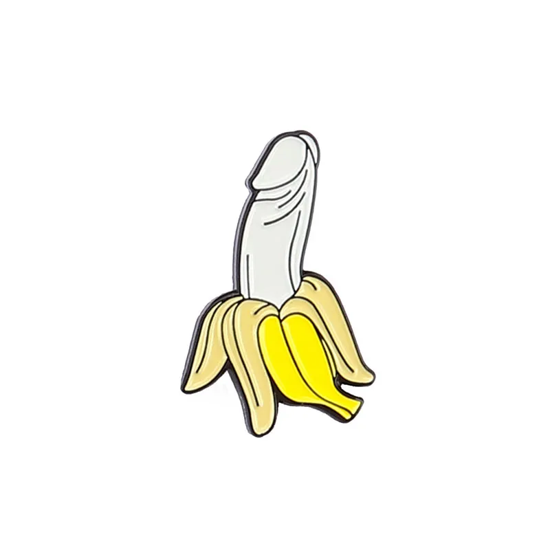 Эмалированная заколка в виде банана с героями мультфильмов для фруктов забавные