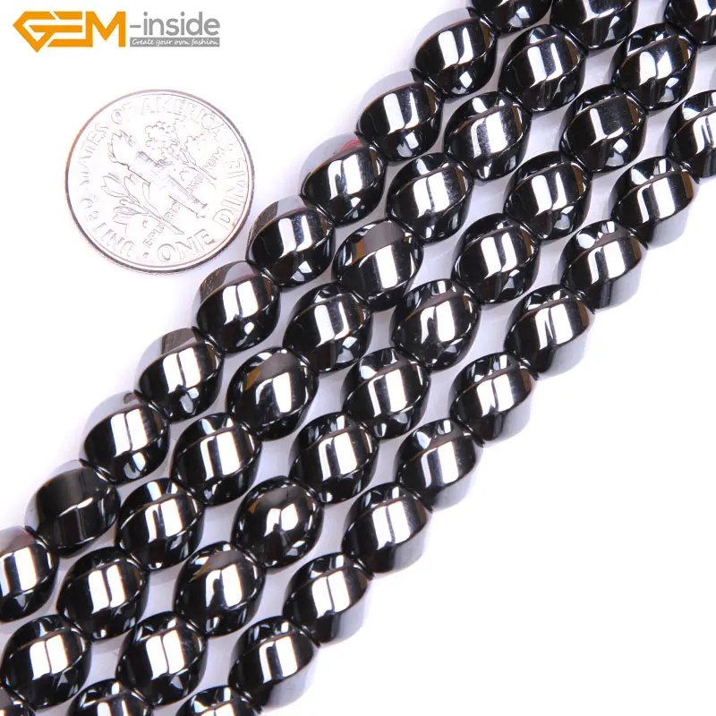 Бусины Из Натурального круглого хрусталя с черным магнитом 8 мм 15 дюймов|stone