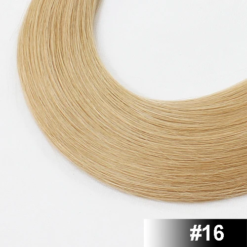 #16 Forever Hair, настоящие волосы Remy на ленте, человеческие волосы для наращивания, бесшовный уток кожи, 5 шт., только шелковистые, для Европы - Цвет: #16