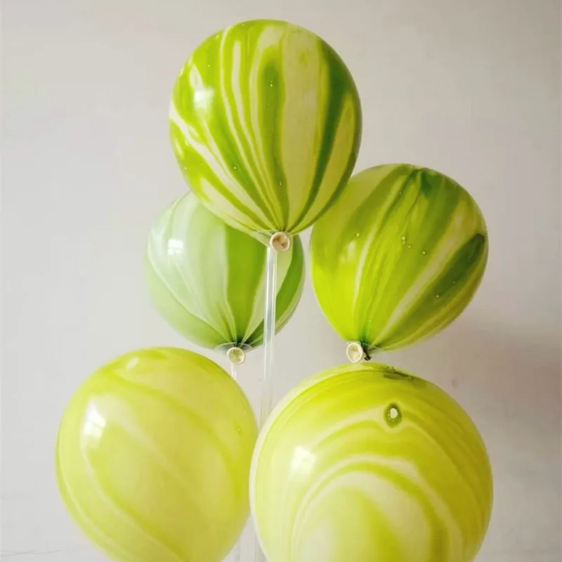 Зеленые балоны 30 шт./партия 12 дюймов Толстый Круглый Агат globos Детские вечерние