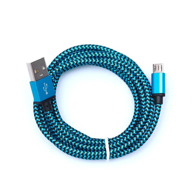 Micro USB Cable 1 M 2.0 Nylon Braided Mobile Phone Charger for Samsung xiaomi LG Huawei Cables | Мобильные телефоны и