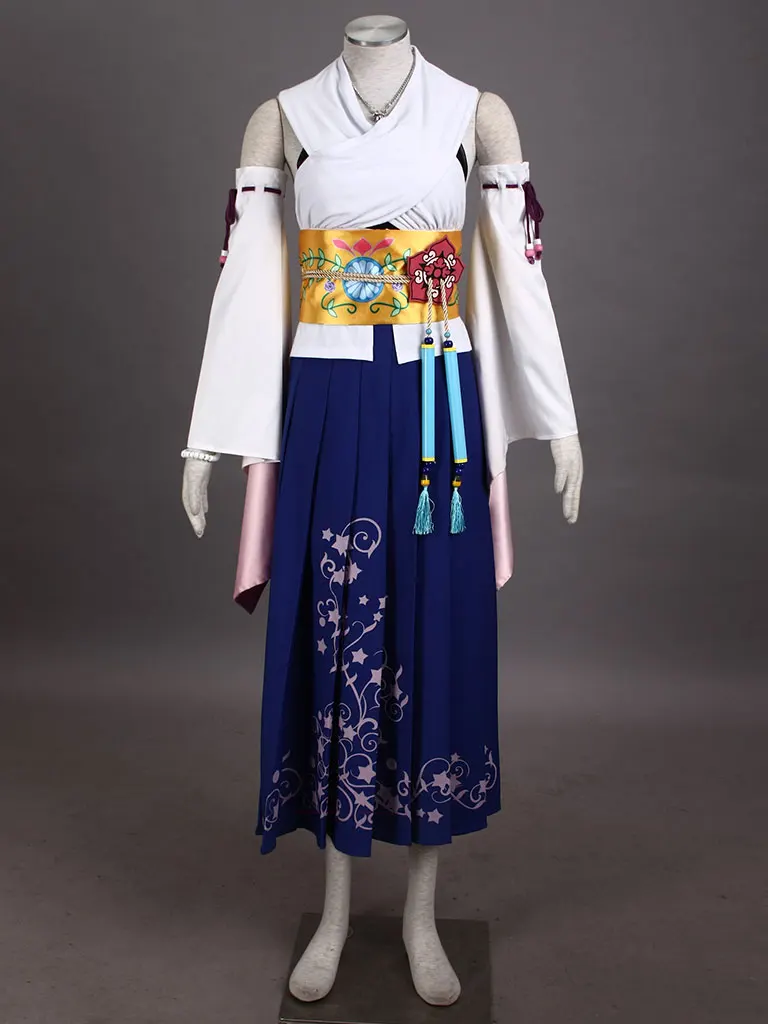 Final Fantasy Ten маскарадный костюм Yuna призванный высокого качества как у
