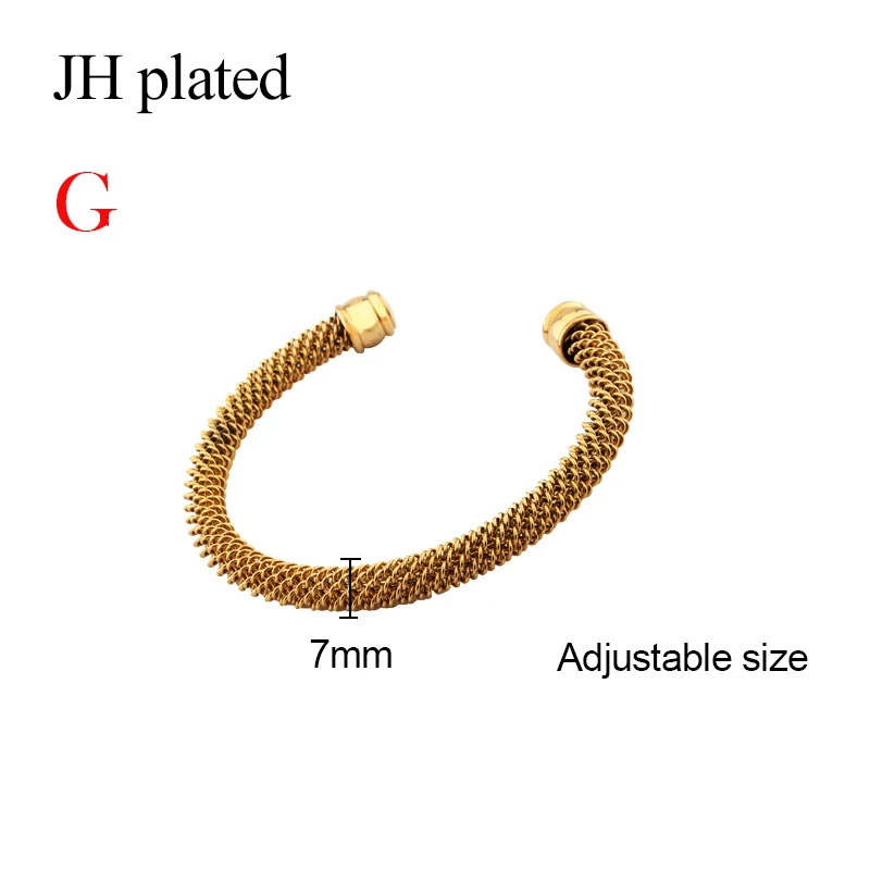 JHplate Африканский Эфиопский Модный золотой цвет браслеты ювелирные изделия для женщин Mengifts растягивающийся Регулируемый размер браслет давая друзьям - Окраска металла: G