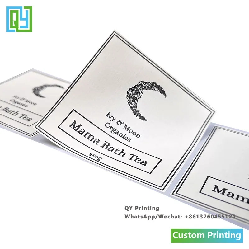 1000pcs 70x65mm Free shipping customized stickers texturd paper label with your own design tea seal label