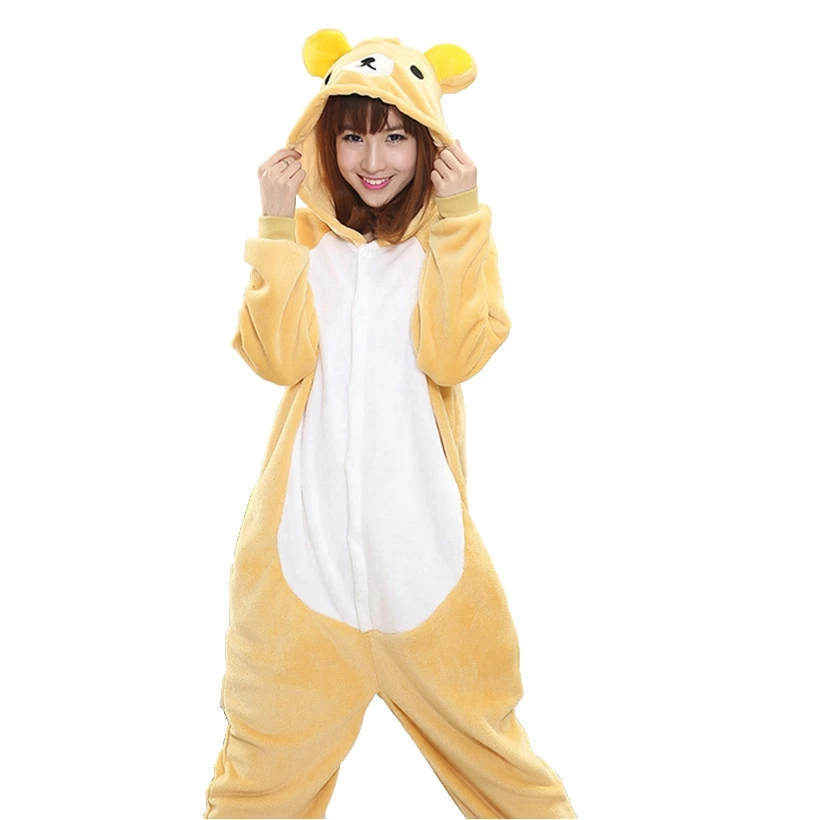 RILAKKUMA Пижама медведь набор для женщин и мужчин унисекс взрослых пижама с