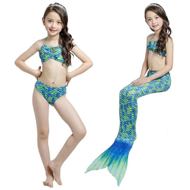 Cuifuli 3 шт Девушки Радужный хвост русалки купальные костюмы купальный костюм