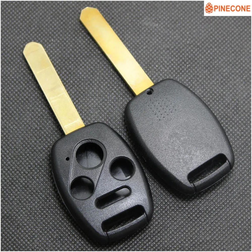 Чехол PINECONE для HONDA FIT CR-V CIVI ACCORD PILOT Car Key 3+ 1 кнопка Uncut HON66 лезвие Замена дистанционного ключа автомобиля 1 шт