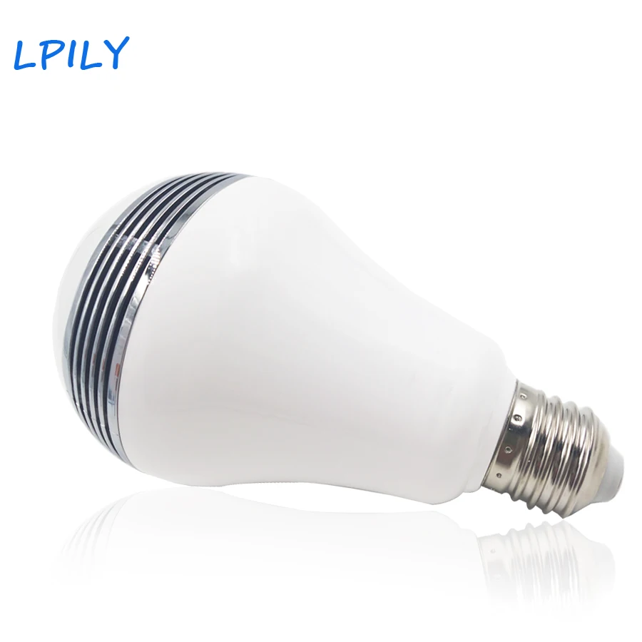 LPILY светодио дный лампы E27 Smart RGB RGBW Беспроводной Bluetooth Динамик Музыка Красочные