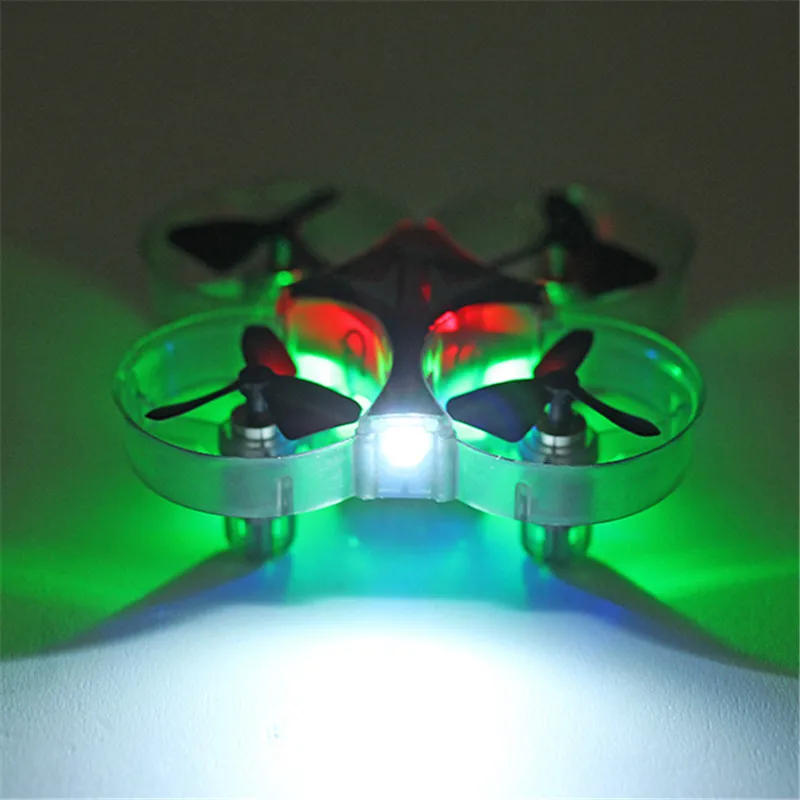 Высокое качество Eachine E012 Мини 2,4G 4CH 6 оси Безголовый режим светодиодный светильник RC Quadcopter RTF мини-Дрон черного, желтого цвета