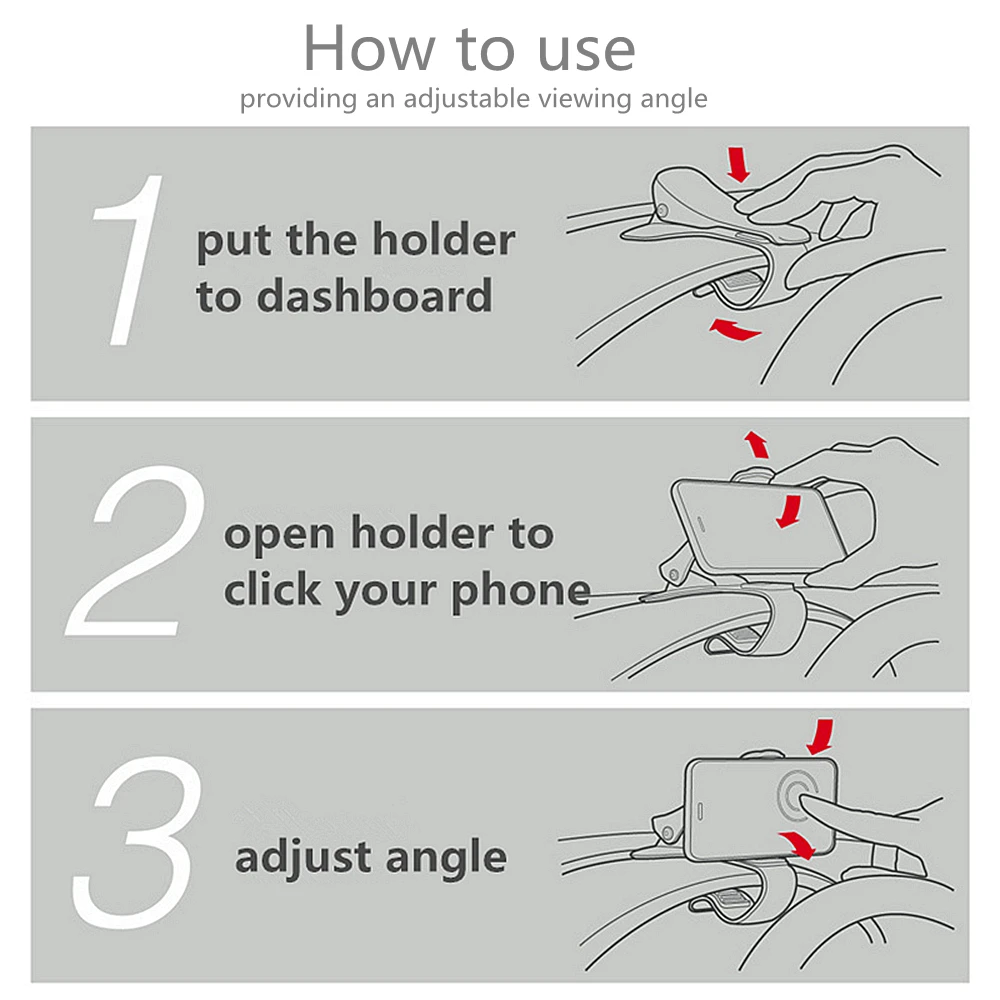 Универсальный автомобильный держатель для телефона мобильного с челюстью