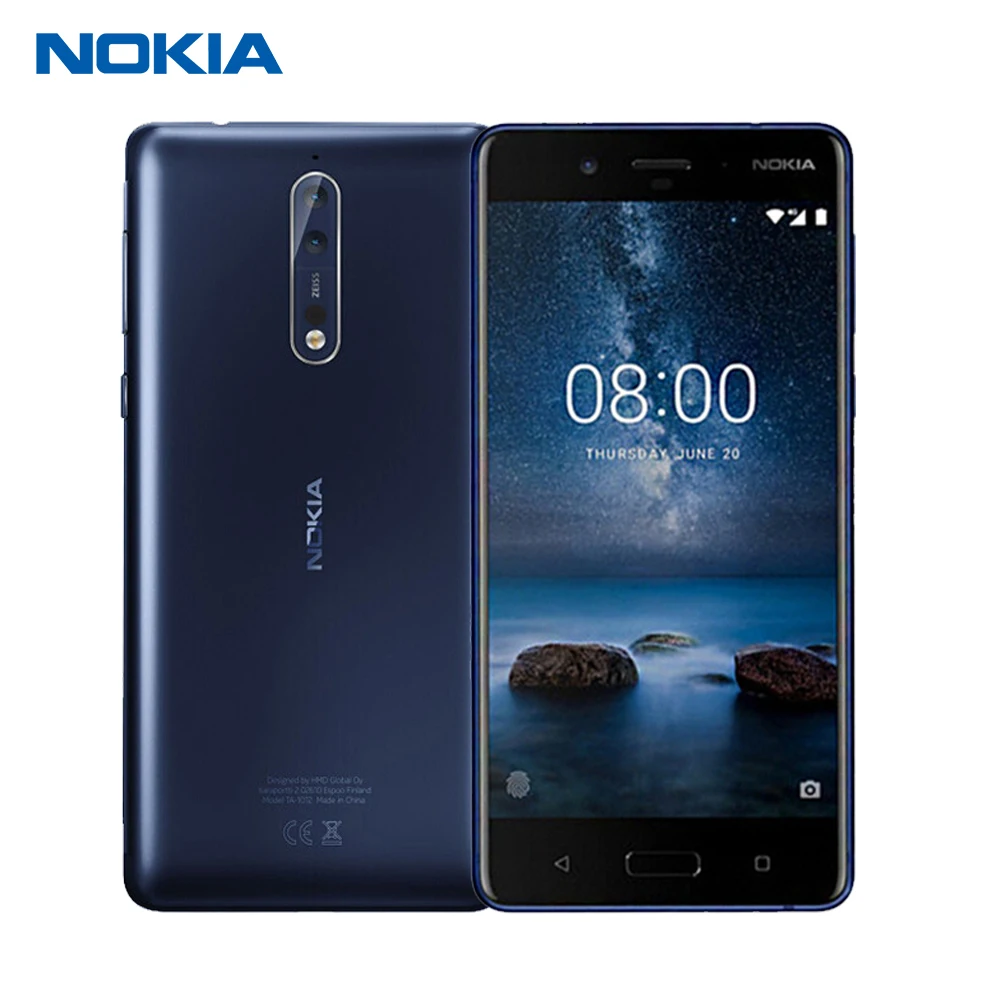 Nokia 8 128G ROM 6G RAM 5 3 дюймов Octa Core 3090 мАч 16 0 + Мп 16MP Камера Dual Sim Android 7 1 мобильный