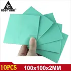 10 шт.партия, силиконовый теплоотвод, 100x100x2 мм