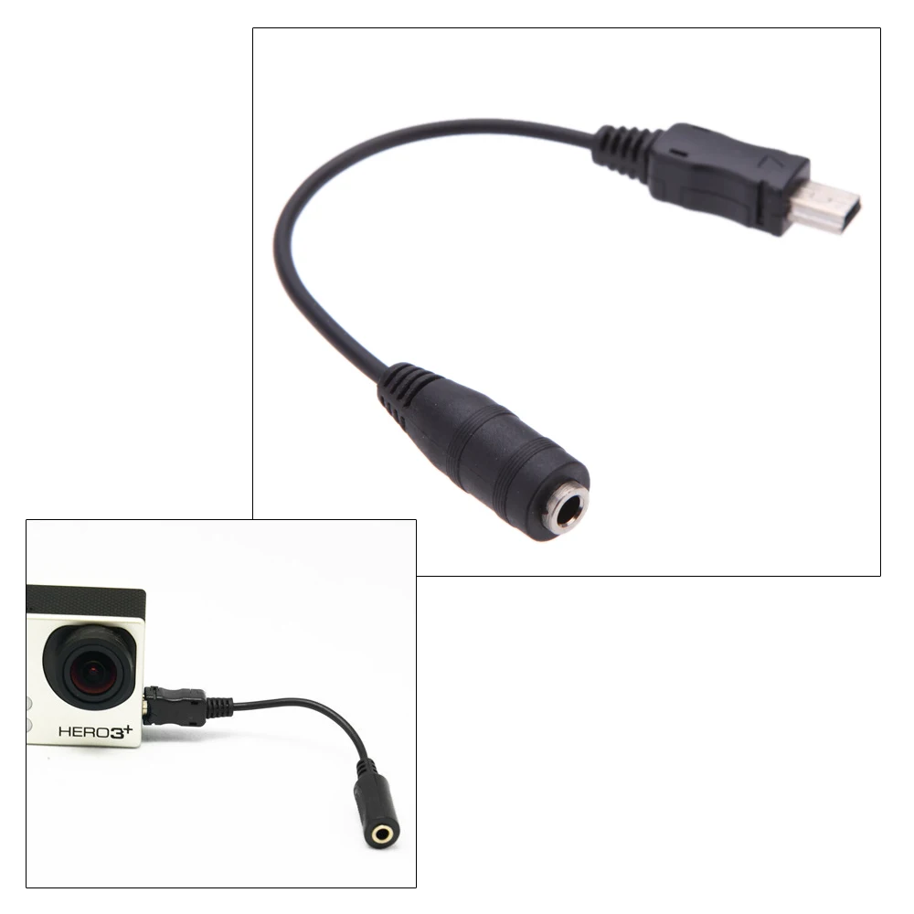 Кабель адаптер Mini USB для микрофона 3 5 мм камеры Gopro HD Hero 1 2 + 4|andoer camera|usb tousb to 3.5mm |