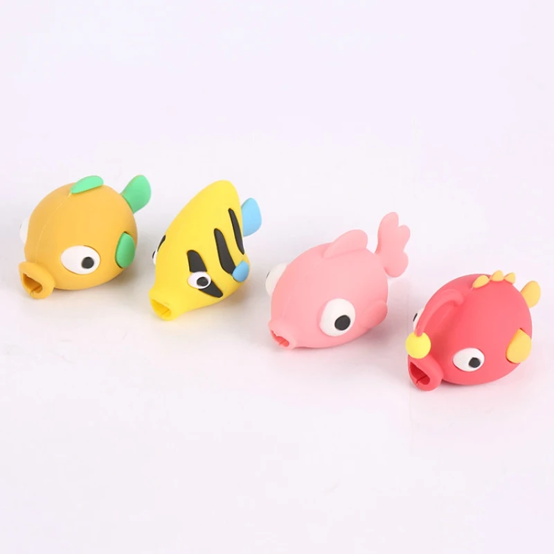 Защита кабеля с мультяшными рыбками и животными защита передачи данных защитная