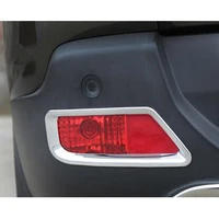 2pcsset car exterior rear tail fog light lamp frame trim styling mouldings for peugeot 3008 2013 2015 abs accessories